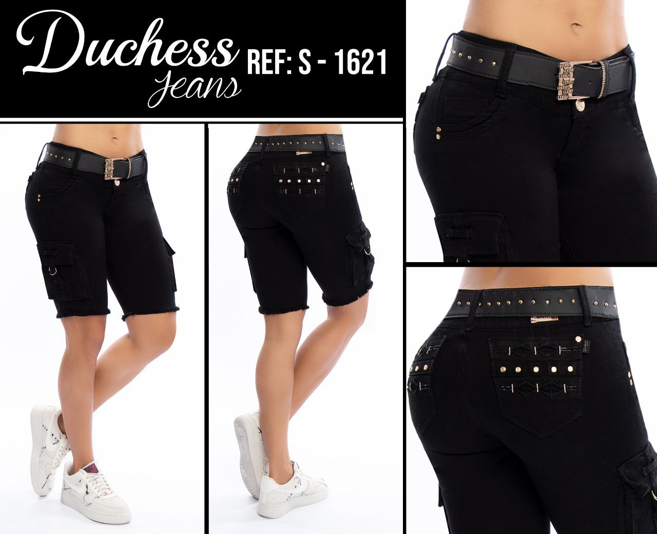 Jean Capri Levanta Cola Colombiano de Moda Marca Duchess Color Negro