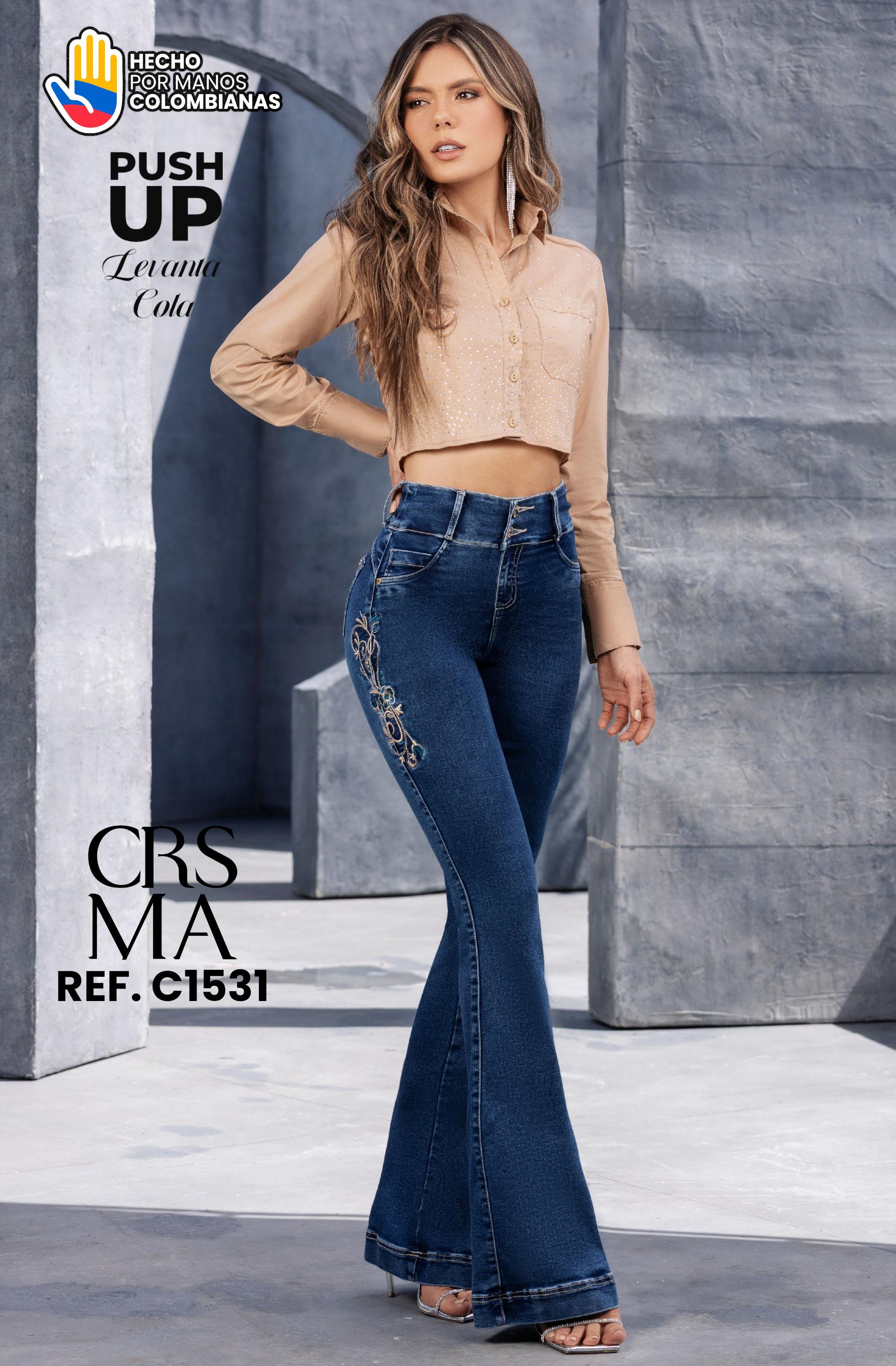 Jeans Push Up Colombianos con Bolsillos